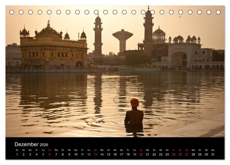 Produktbild: Romantisches Indien (Tischkalender 2026 DIN A5 quer), CALVENDO Monatskalender