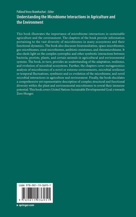 Produktbild: Understanding the Microbiome Interactions in Agriculture and the Environment
