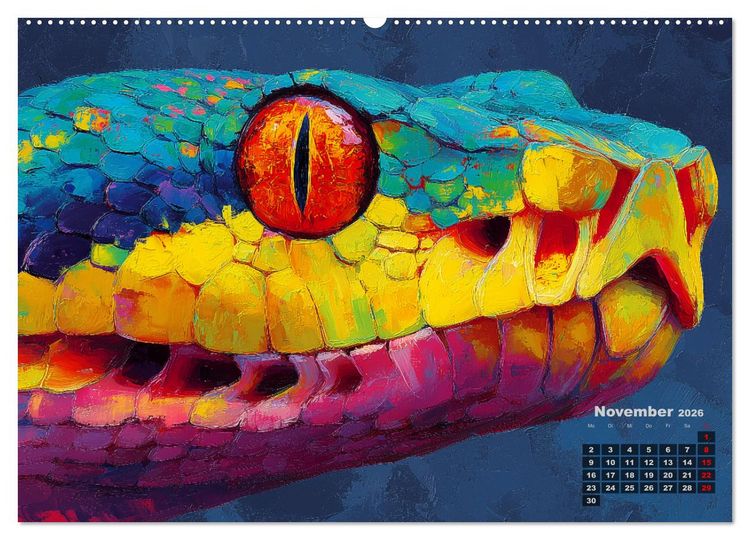 Produktbild: Tiere im Portr&auml;t - Aquarell Tierkalender f&uuml;r die ganze Familie (Wandkalender 2026 DIN A2 quer), CALVENDO Monatskalender