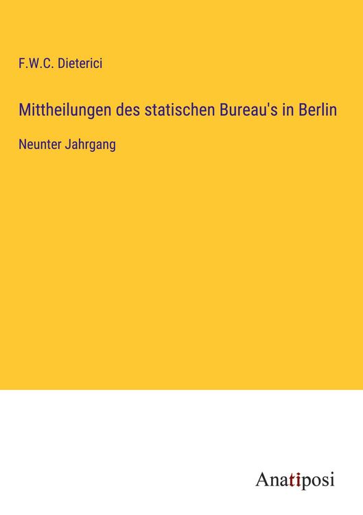 Produktbild: Mittheilungen des statischen Bureau's in Berlin