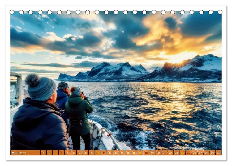 Produktbild: Whale Watching (Tischkalender 2027 DIN A5 quer), CALVENDO Monatskalender