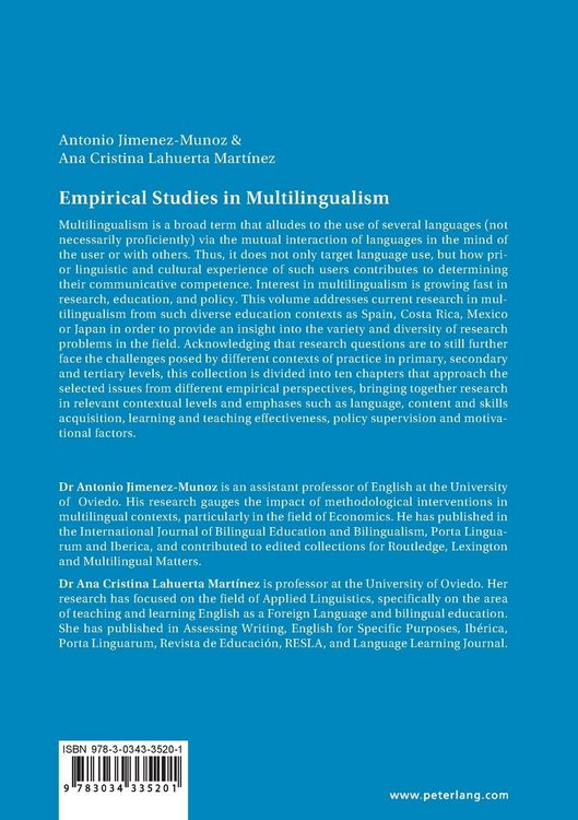 Produktbild: Empirical studies in multilingualism