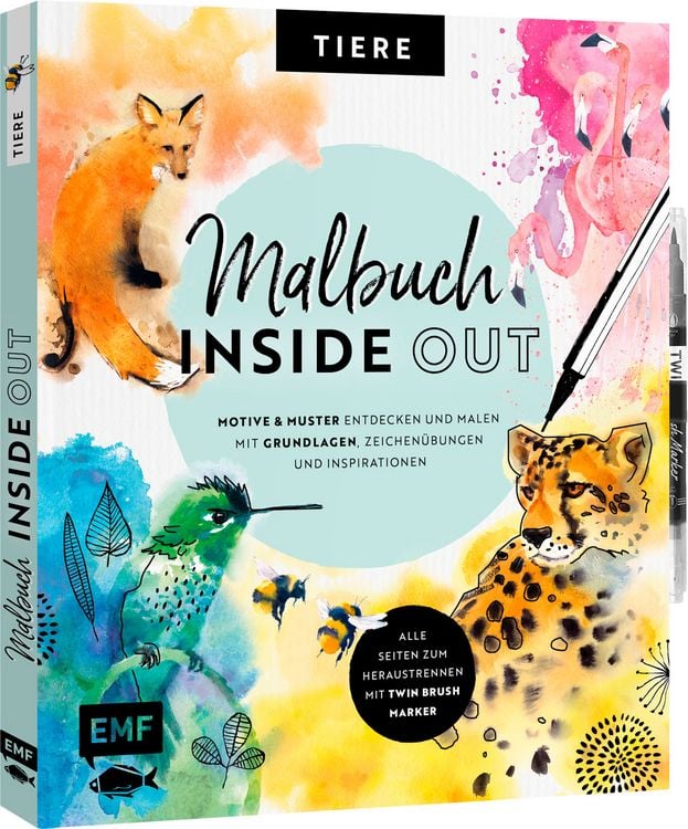 Produktbild: Malbuch Inside Out: Watercolor Tiere