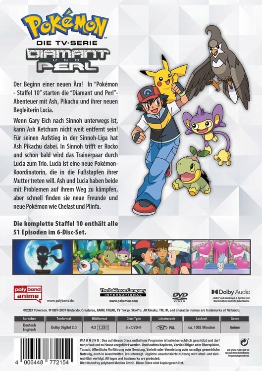 Produktbild: Pok&eacute;mon - Die TV-Serie: Diamant und Perl - Staffel 10 [6 DVDs]