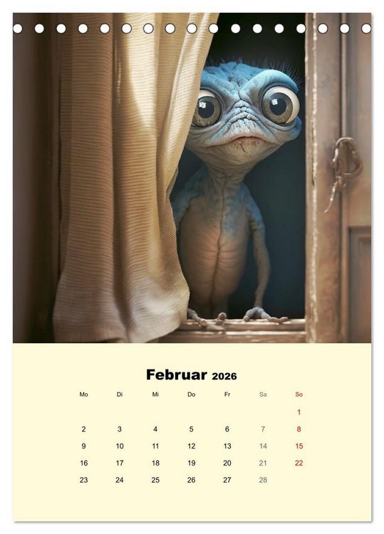 Produktbild: Monsteralarm. Die Invasion der kleinen Qu&auml;lgeister (Tischkalender 2026 DIN A5 hoch), CALVENDO Monatskalender