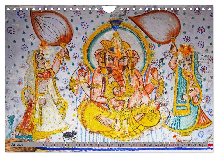 Produktbild: Typisch Indien - Ganesha der Elefantengott (Wandkalender 2026 DIN A4 quer), CALVENDO Monatskalender