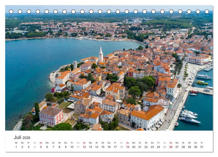 Produktbild: Porec Kalender - Die kroatische Stadt an der Adria (Tischkalender 2026 DIN A5 quer), CALVENDO Monatskalender