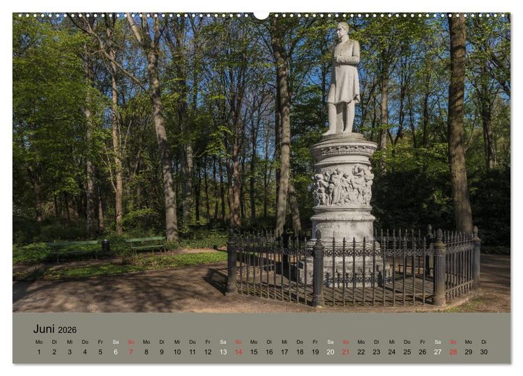 Produktbild: Gro&szlig;er Tiergarten Berlin - Von Dichtern und Komponisten (Wandkalender 2026 DIN A2 quer), CALVENDO Monatskalender