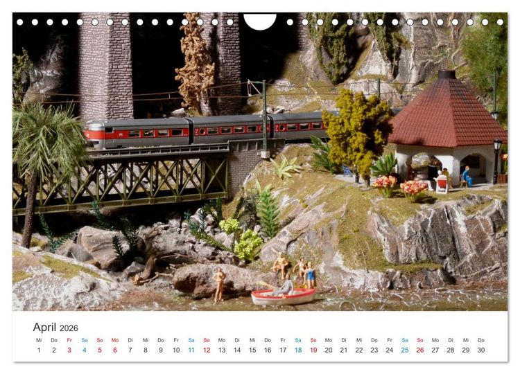 Produktbild: Miniaturbahnen international (Wandkalender 2026 DIN A4 quer), CALVENDO Monatskalender