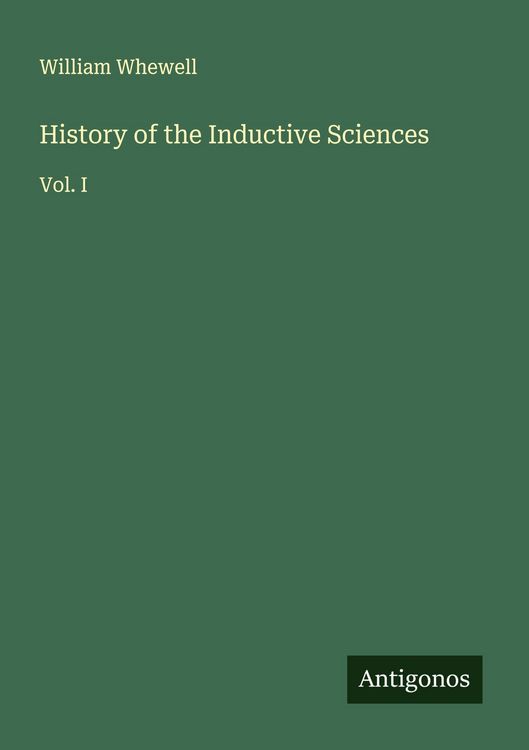 Produktbild: History of the Inductive Sciences