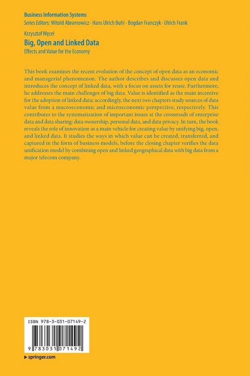 Produktbild: Big, Open and Linked Data