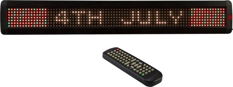 Produktbild: Eurolite ESN 7x80 LED-Laufschrift mit Fernbedienung RGB (B x H x T) 647 x 35 x 97mm