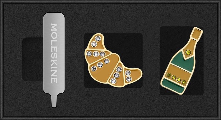 Produktbild: Moleskine Country Pins Frankreich (2er-Set), Croissant + Cha