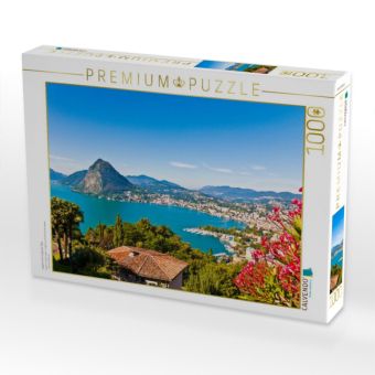 Produktbild: CALVENDO Puzzle Lugano am Luganer See | 1000 Teile Lege-Gr&ouml;&szlig;e 64x48cm Foto-Puzzle f&uuml;r gl&uuml;ckliche Stunden