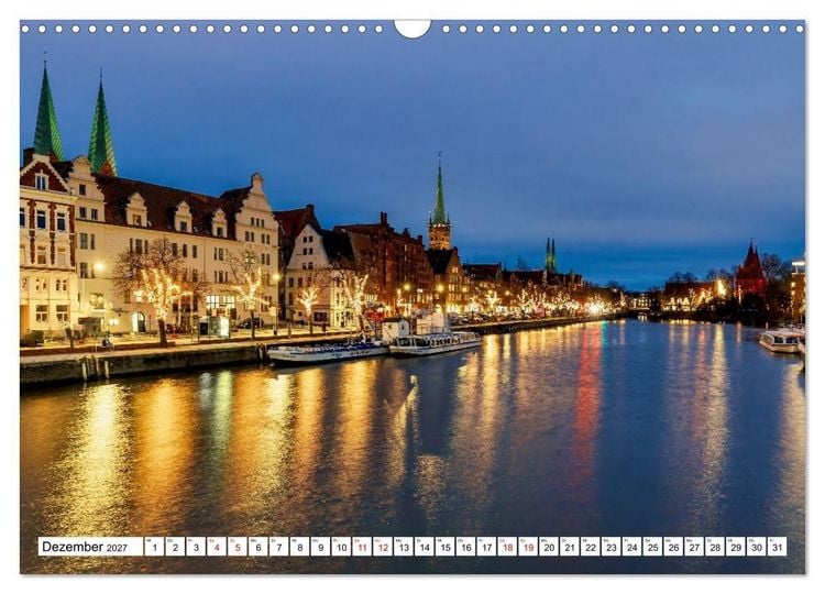 Produktbild: L&uuml;beck &ndash; Poetische Ansichten (Wandkalender 2027 DIN A3 quer), CALVENDO Monatskalender