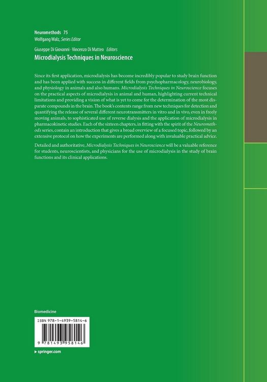 Produktbild: Microdialysis Techniques in Neuroscience