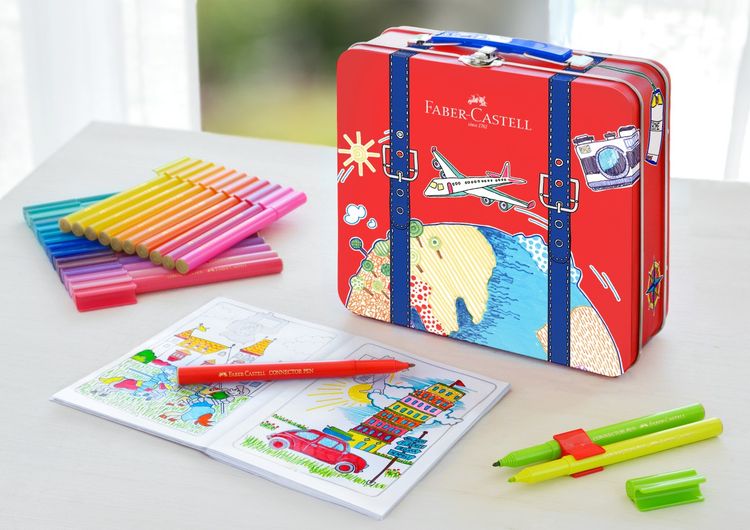 Produktbild: Faber-Castell Filzstifte Connector Reisekoffer 40er Set
