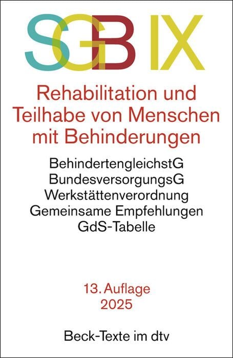 Bild vom Artikel SGB IX Rehabilitation und Teilhabe von Menschen mit Behinderungen vom Autor 