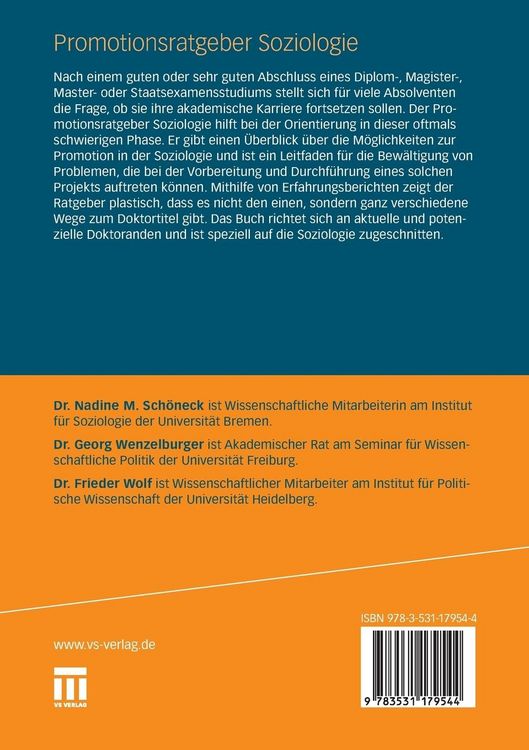 Produktbild: Promotionsratgeber Soziologie