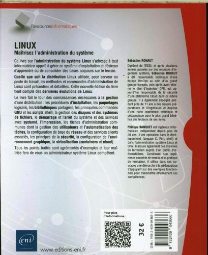 Produktbild: Linux : ma&icirc;trisez l'administration du syst&egrave;me