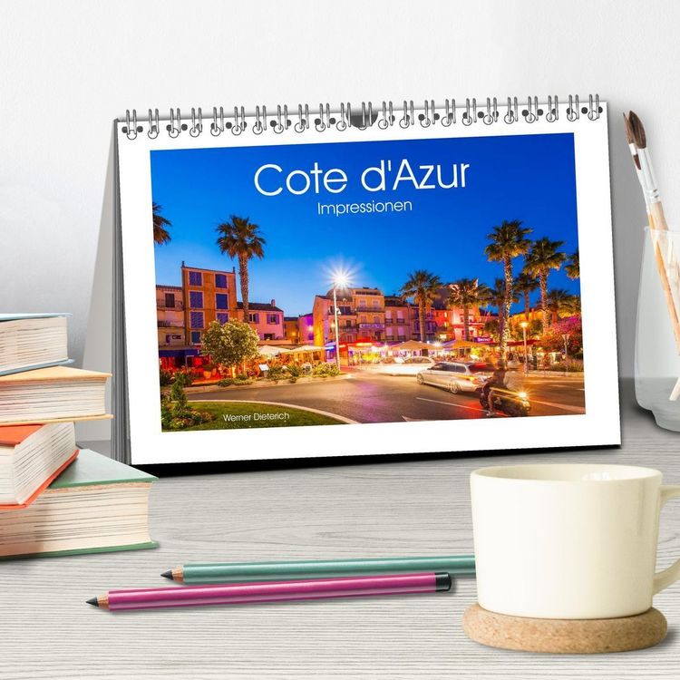 Produktbild: COTE D'AZUR Impressionen (Tischkalender 2027 DIN A5 quer), CALVENDO Monatskalender