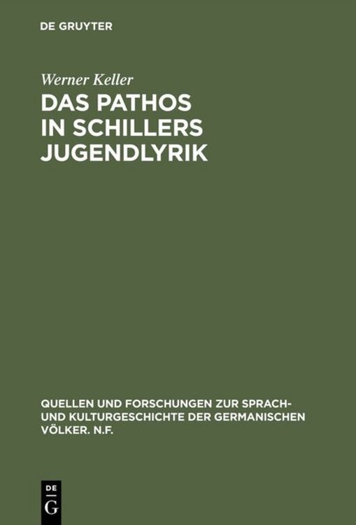 Produktbild: Das Pathos in Schillers Jugendlyrik