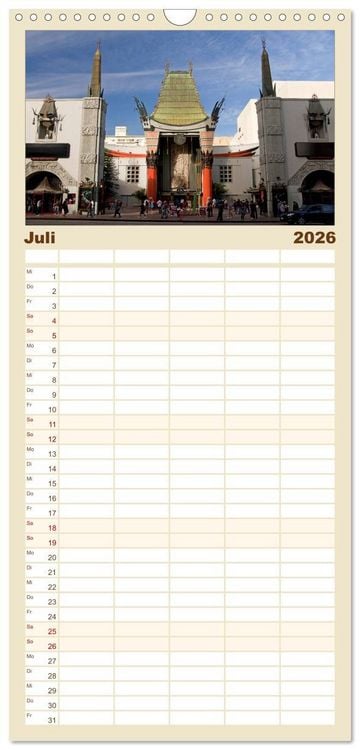 Produktbild: Familienplaner 2026 - Kalifornien USA mit 5 Spalten (Wandkalender, 21 x 45 cm) CALVENDO