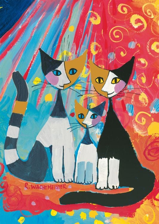 Produktbild: Gl&uuml;ckliche Katzenfamilie