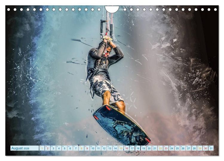 Produktbild: Kitesurfen extrem cool (Wandkalender 2026 DIN A4 quer), CALVENDO Monatskalender