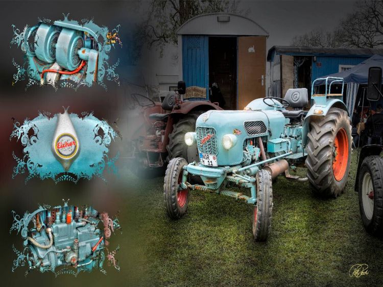 Produktbild: CALVENDO Puzzle Oldtimer Traktor Eicher | 1000 Teile Lege-Gr&ouml;&szlig;e 64x48cm Foto-Puzzle f&uuml;r gl&uuml;ckliche Stunden