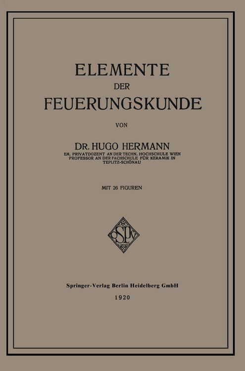 Produktbild: Elemente der Feuerungskunde