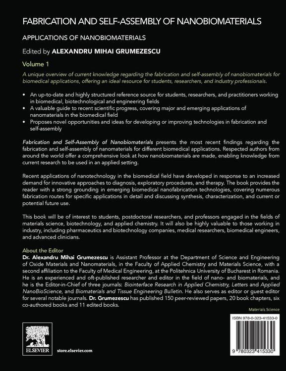 Produktbild: Fabrication and Self-Assembly of Nanobiomaterials
