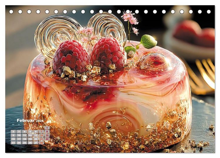Produktbild: S&uuml;&szlig;e Verf&uuml;hrungen - Exquisite Desserts (Tischkalender 2026 DIN A5 quer), CALVENDO Monatskalender
