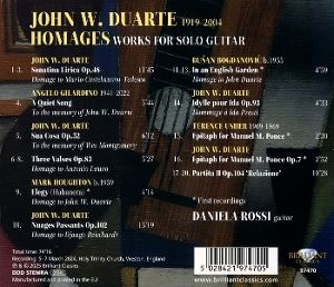Produktbild: Duarte:Homages,Works for Solo Guitar