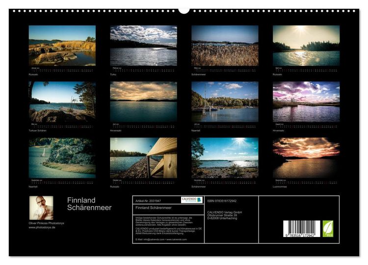 Produktbild: Finnland Sch&auml;renmeer (hochwertiger Premium Wandkalender 2026 DIN A2 quer), Kunstdruck in Hochglanz