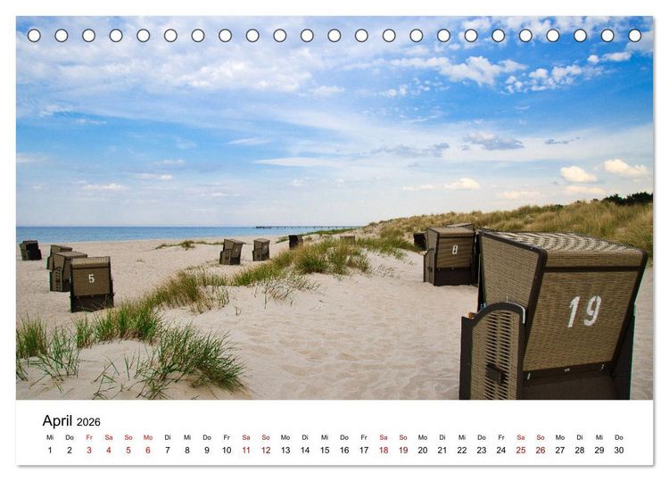 Produktbild: Fischland-Dar&szlig;-Zingst - Traumhafte Ostseelandschaften (Tischkalender 2026 DIN A5 quer), CALVENDO Monatskalender