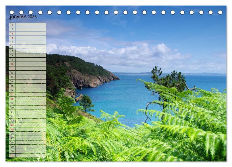 Produktbild: FINISTERE La pointe du bout du monde (Calendrier de bureau 2026 DIN A5 vertical), CALVENDO calendrier mensuel