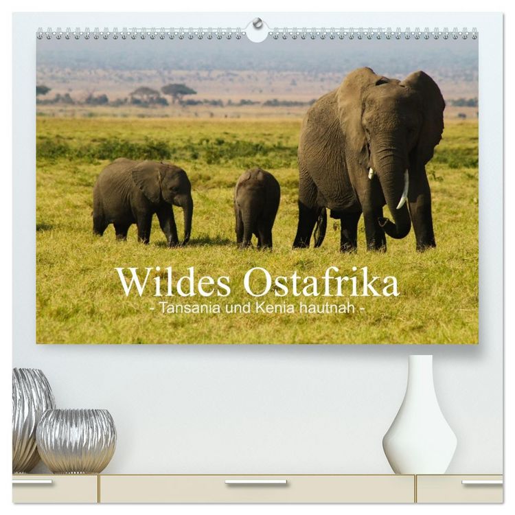 Produktbild: Wildes Ostafrika - Tansania und Kenia hautnah (hochwertiger Premium Wandkalender 2026 DIN A2 quer), Kunstdruck in Hochglanz