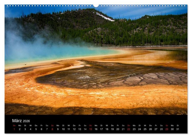 Produktbild: Traumziele in den USA. Der Yellowstone National Park (hochwertiger Premium Wandkalender 2026 DIN A2 quer), Kunstdruck in Hochglanz