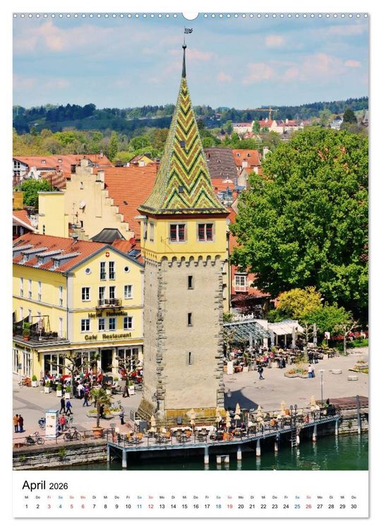 Produktbild: Lindau - Inselstadt am Bodensee (Wandkalender 2026 DIN A2 hoch), CALVENDO Monatskalender
