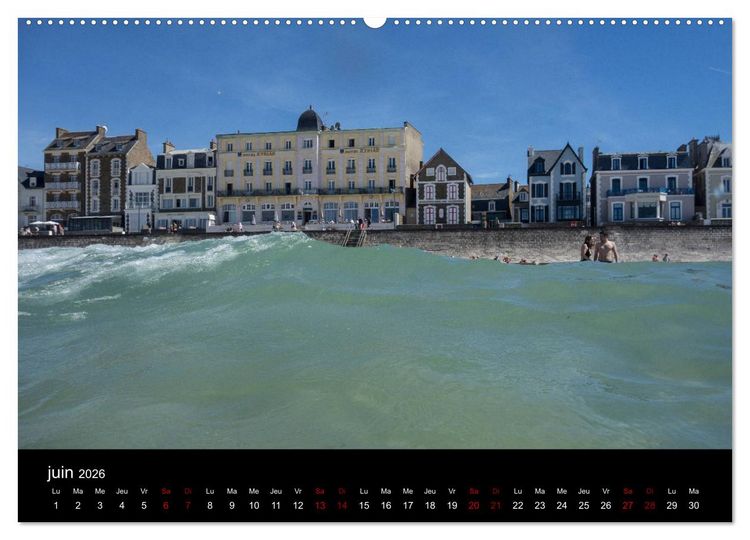 Produktbild: Saint-Malo au fil des mois (Calendrier mural 2026 DIN A2 vertical) calendrier de bureau