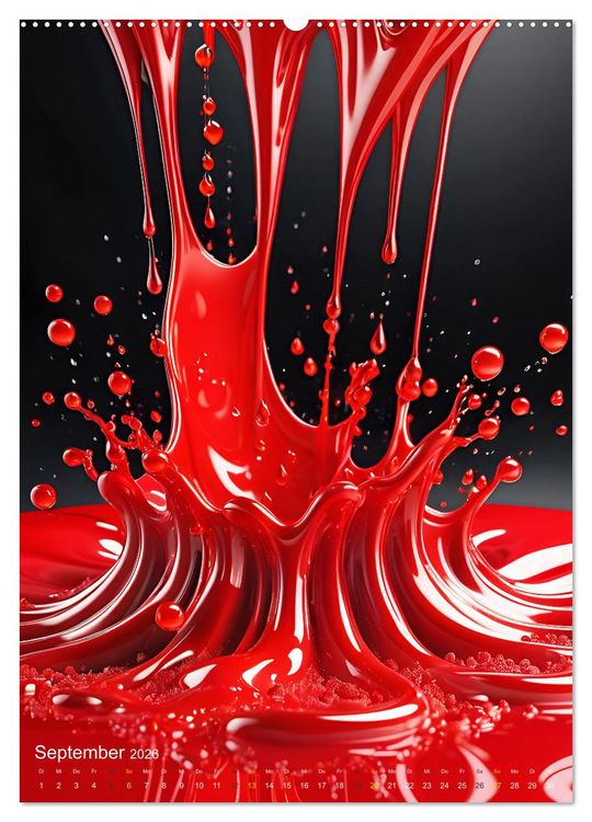 Produktbild: Splish! Splash! DROP ART (Wandkalender 2026 DIN A2 hoch), CALVENDO Monatskalender