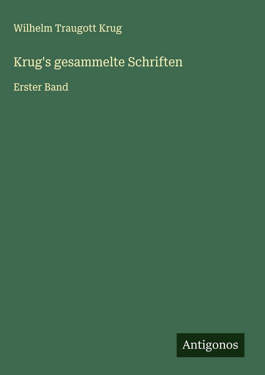 Produktbild: Krug's gesammelte Schriften