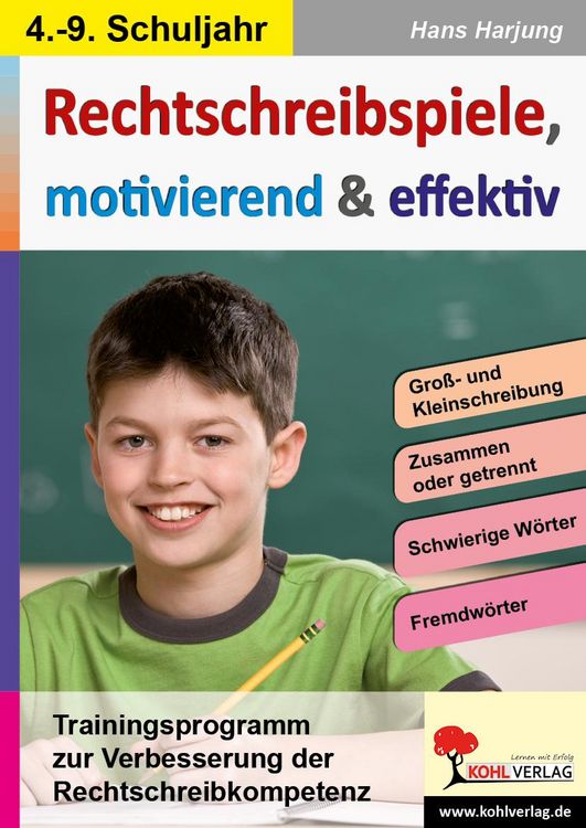 Produktbild: Rechtschreibspiele, motivierend und effektiv