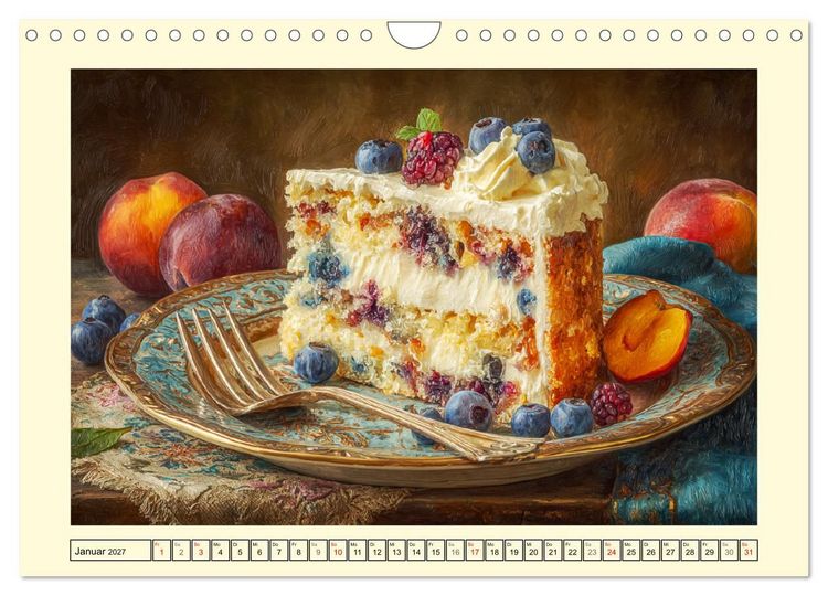 Produktbild: Pattiserie und Pinsel. Tortentr&auml;ume in kunstvoller &Ouml;loptik (Wandkalender 2027 DIN A4 quer), CALVENDO Monatskalender