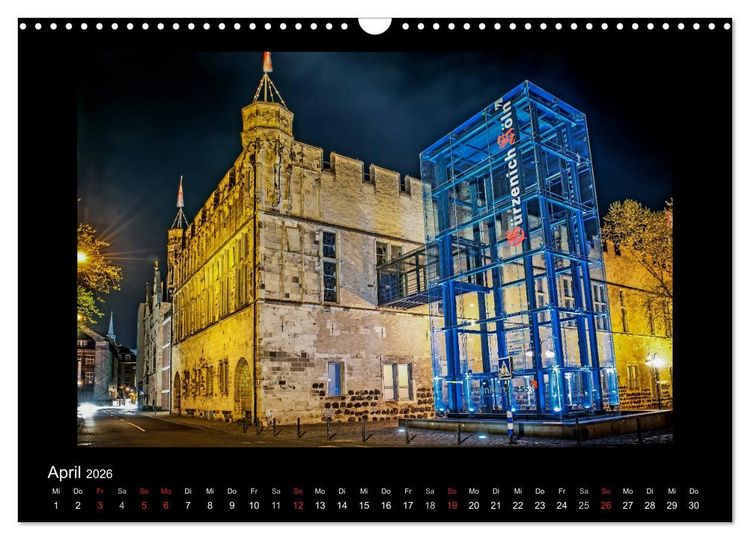 Produktbild: K&ouml;ln &ndash; Nachts 2026 (Wandkalender 2026 DIN A3 quer), CALVENDO Monatskalender