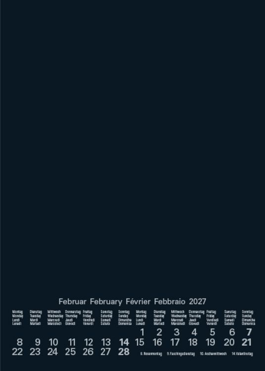 Produktbild: Foto-Malen-Basteln Bastelkalender A5 schwarz 2027