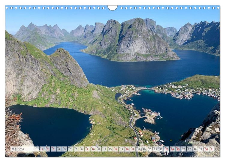 Produktbild: Wandern in Norwegen - Einklang von Gebirge und Meer (Wandkalender 2026 DIN A3 quer), CALVENDO Monatskalender