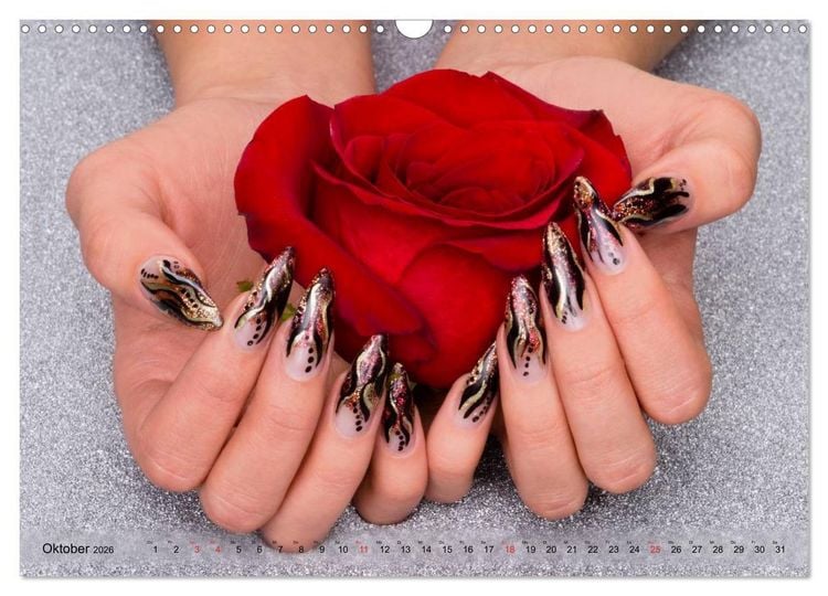 Produktbild: Verg&auml;ngliche Kunst - Nailart Episode 1 (Wandkalender 2026 DIN A3 quer), CALVENDO Monatskalender