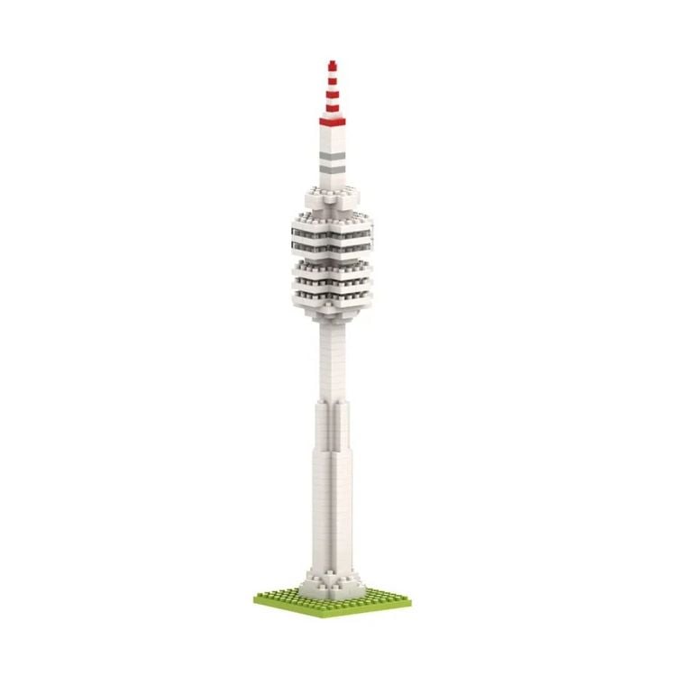 Produktbild: BRIXIES 200057 - Olympiaturm, 3D Konstruktionsbausatz aus Ministeinen, 221 Teile